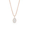 diamond pear halo pendant necklace in 18k rose gold with 22in adjustable length chain<span class='visuallyhidden'>; shop help at 760-978-9297.</span>
